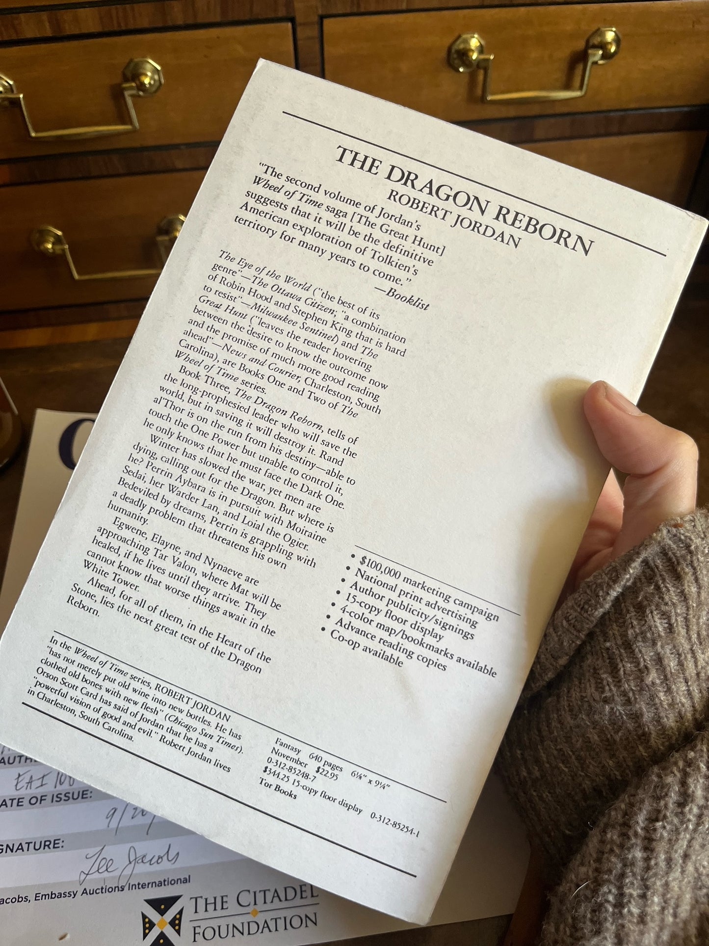 The Dragon Reborn by Robert Jordan - Advanced Uncorrected Proof from Robert Jordan Estate