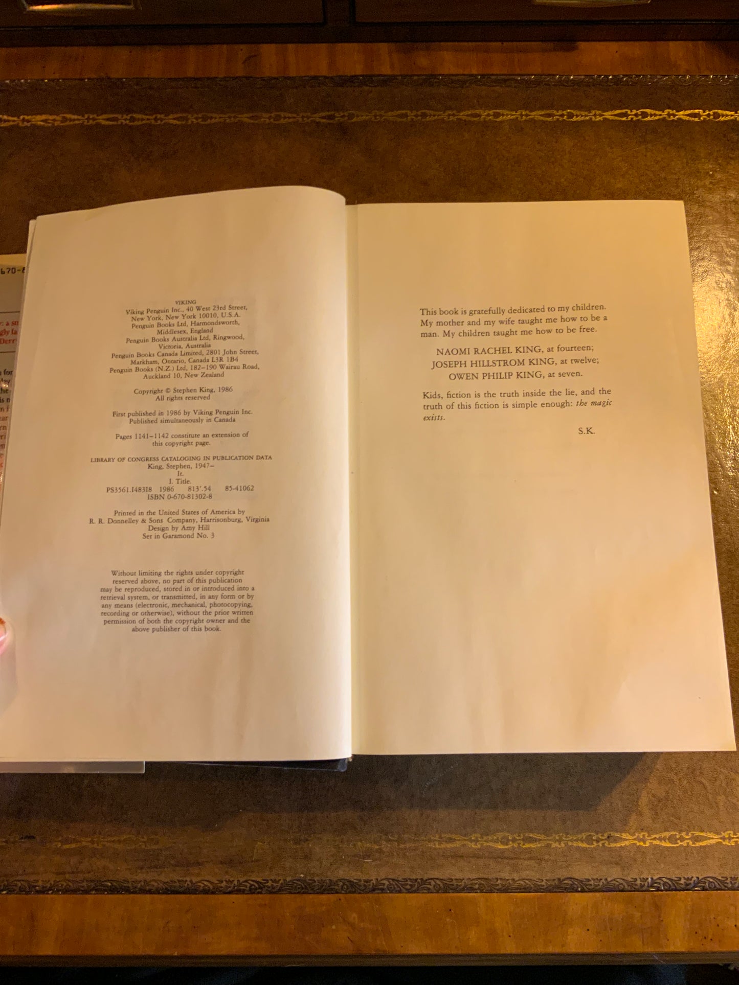 IT by Stephen King - First Edition First Printing