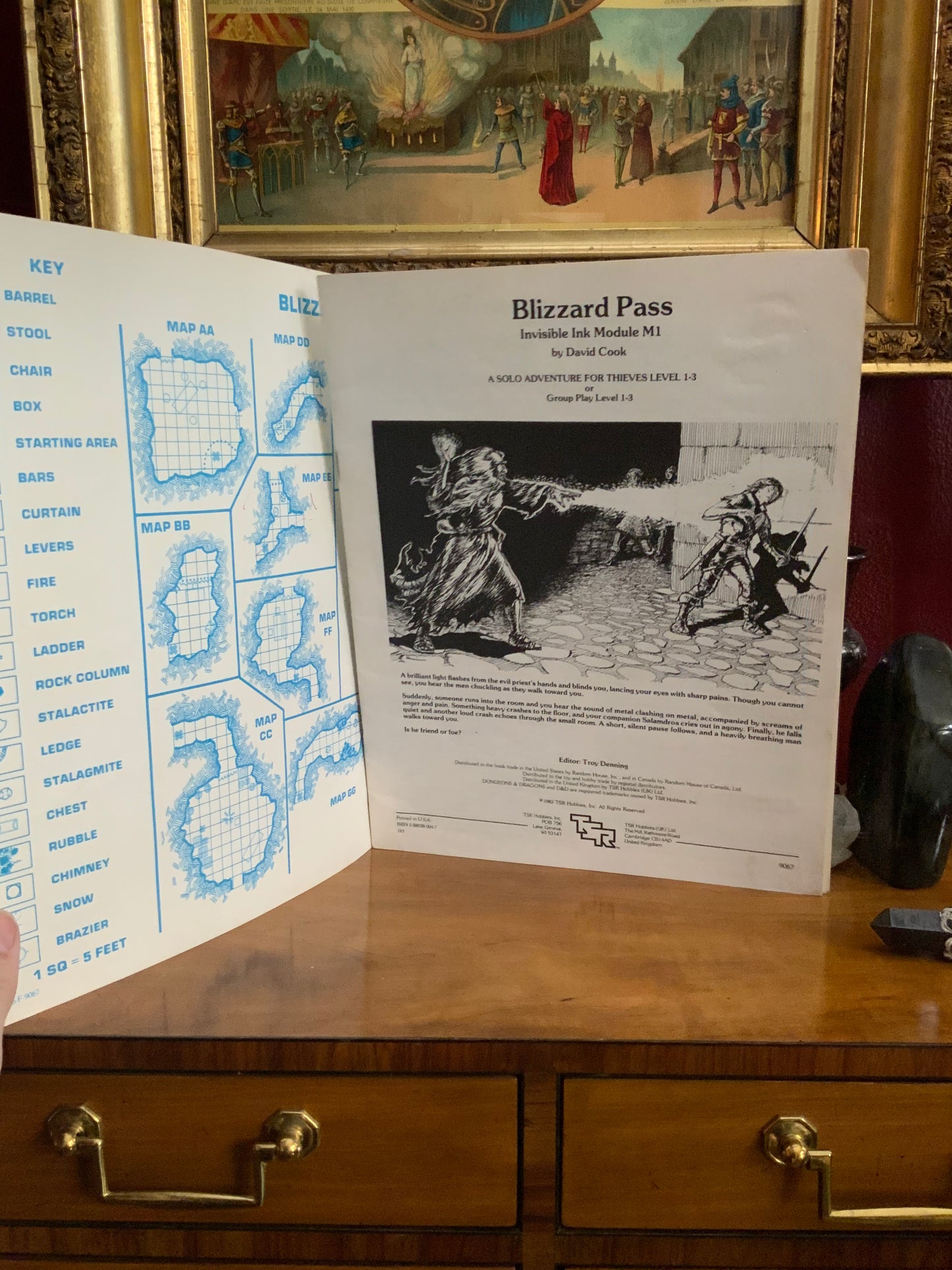 Blizzard Pass Dungeons & Dragons Module for Basic Set - TSR games #9067