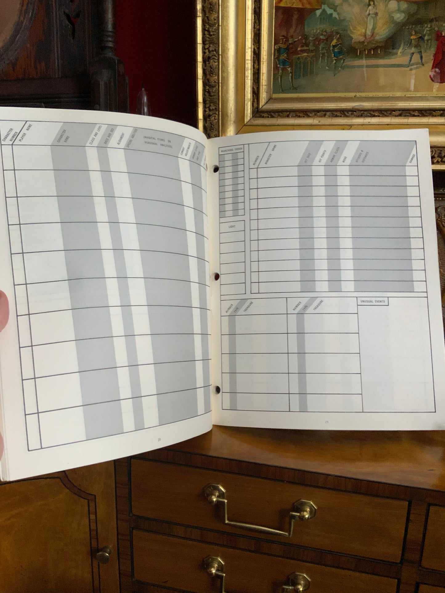 Advanced D&D Dungeon Masters Adventure Log -TSR Games 9036