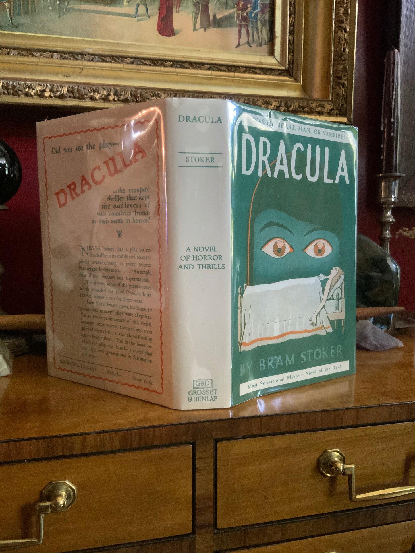 Dracula by Bram Stoker - 1927 Grossett & Dunlap - FASCIMILE dust jacket