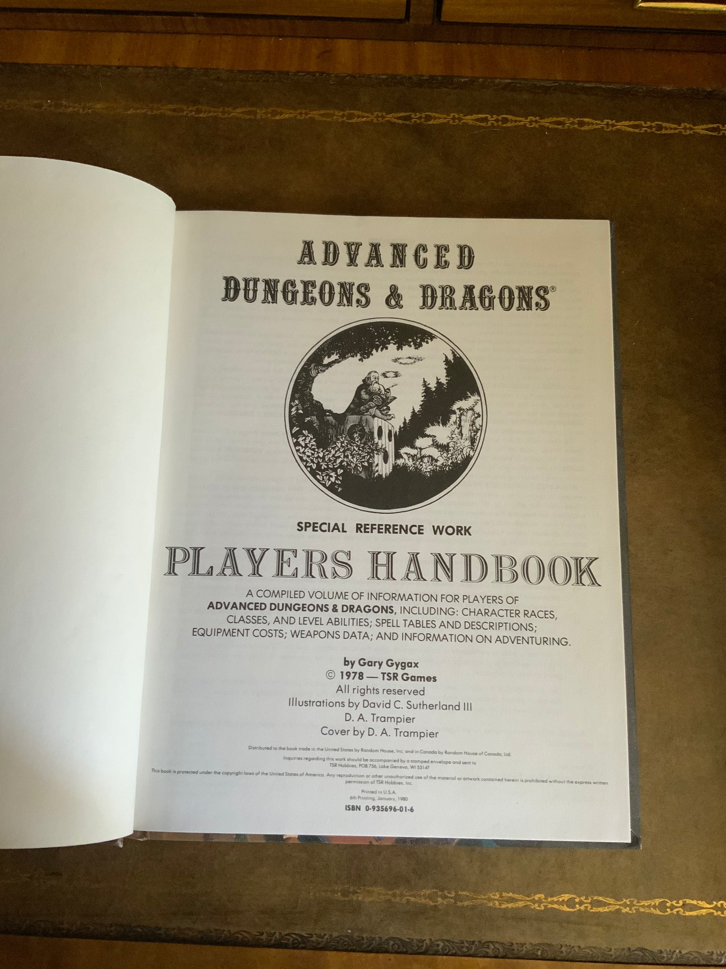 Advanced D&D Players Handbook - 1st edition 6th printing - 1979 TSR #2010
