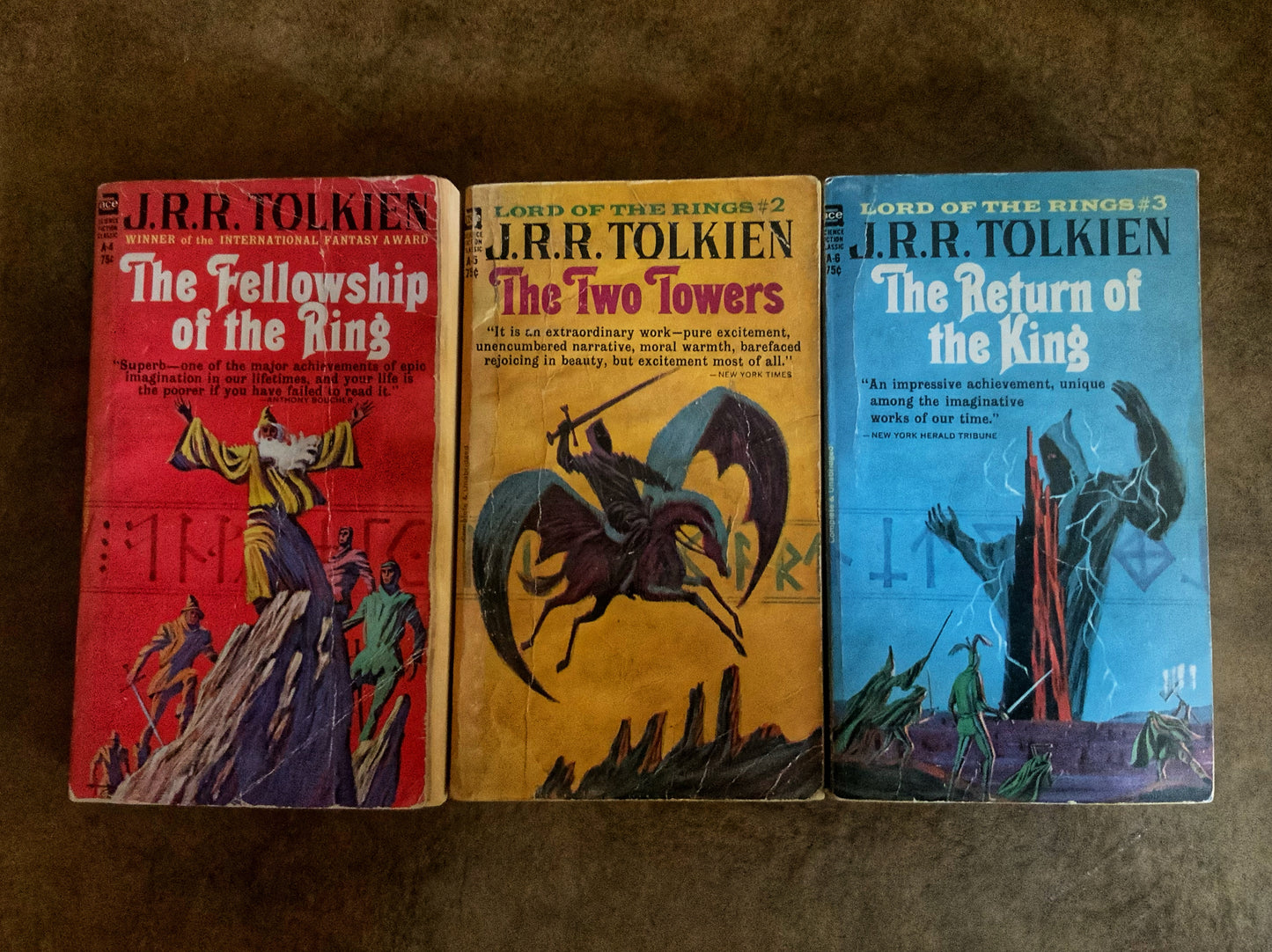 The Lord of the Rings by JRR Tolkien - 1965 Ace paperbacks pirated edition