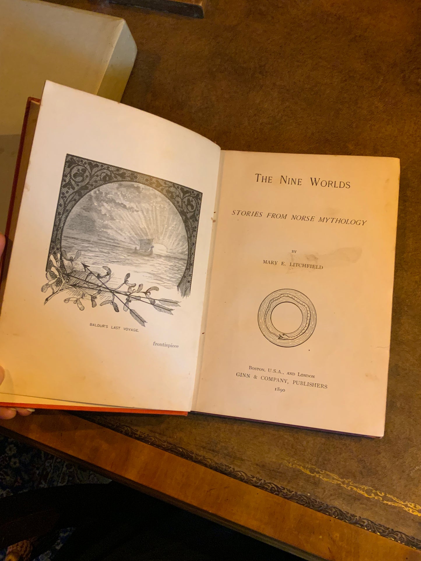 The Nine Worlds, Stories from Norse Mythology by Mary E. Litchfield - 1890 Hardback