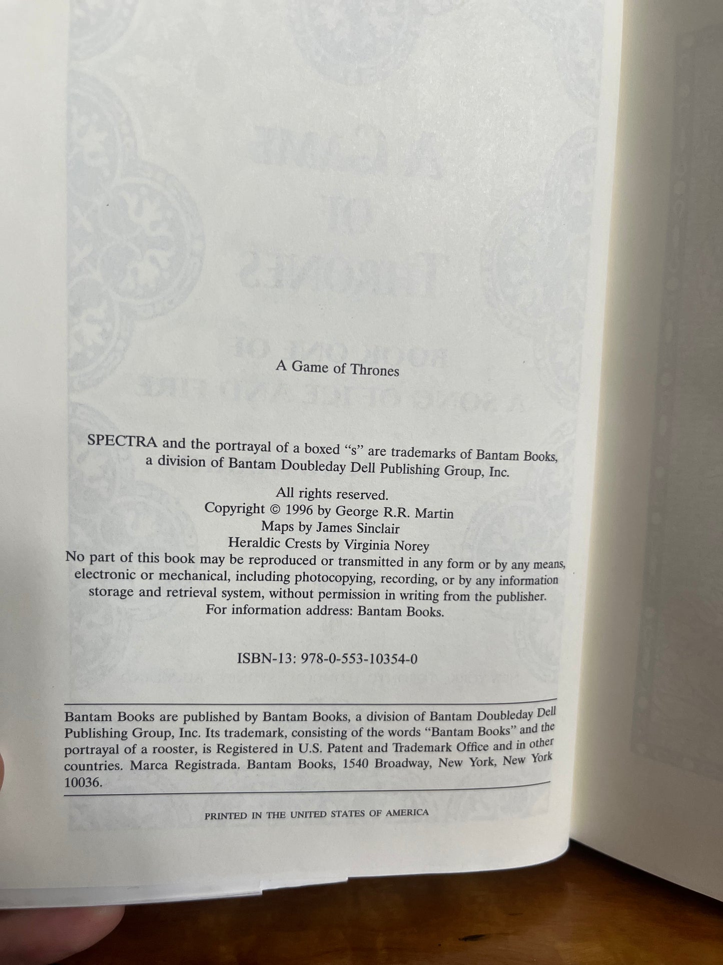A Game of Thrones - George R.R. Martin - Book Club Edition