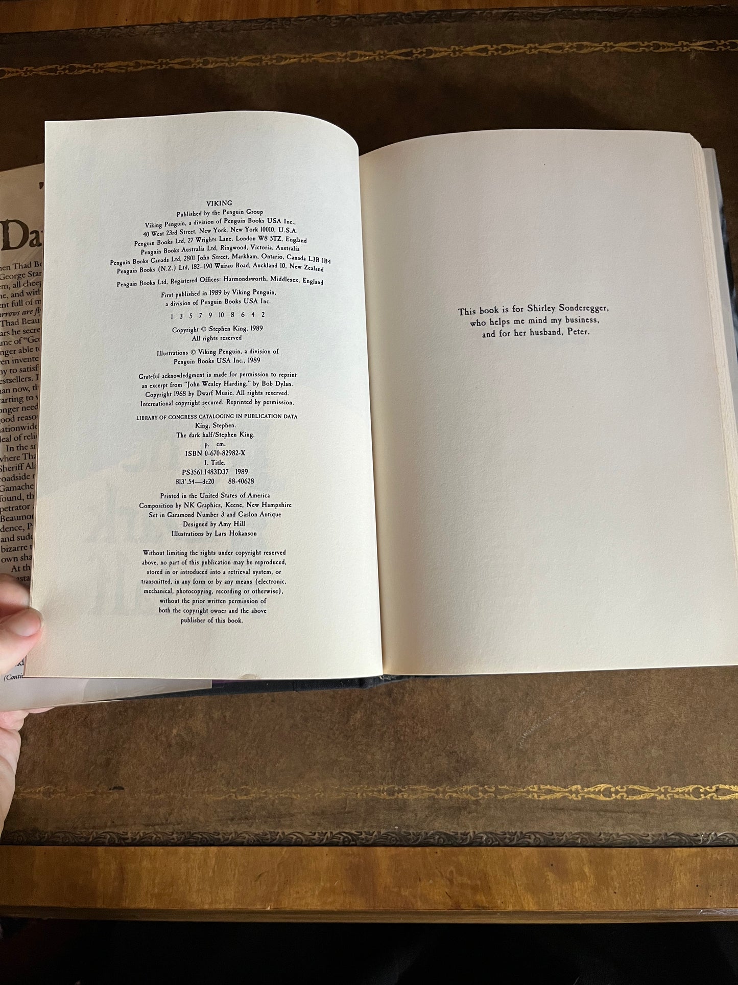 The Dark Half by Stephen King - First Edition First Printing