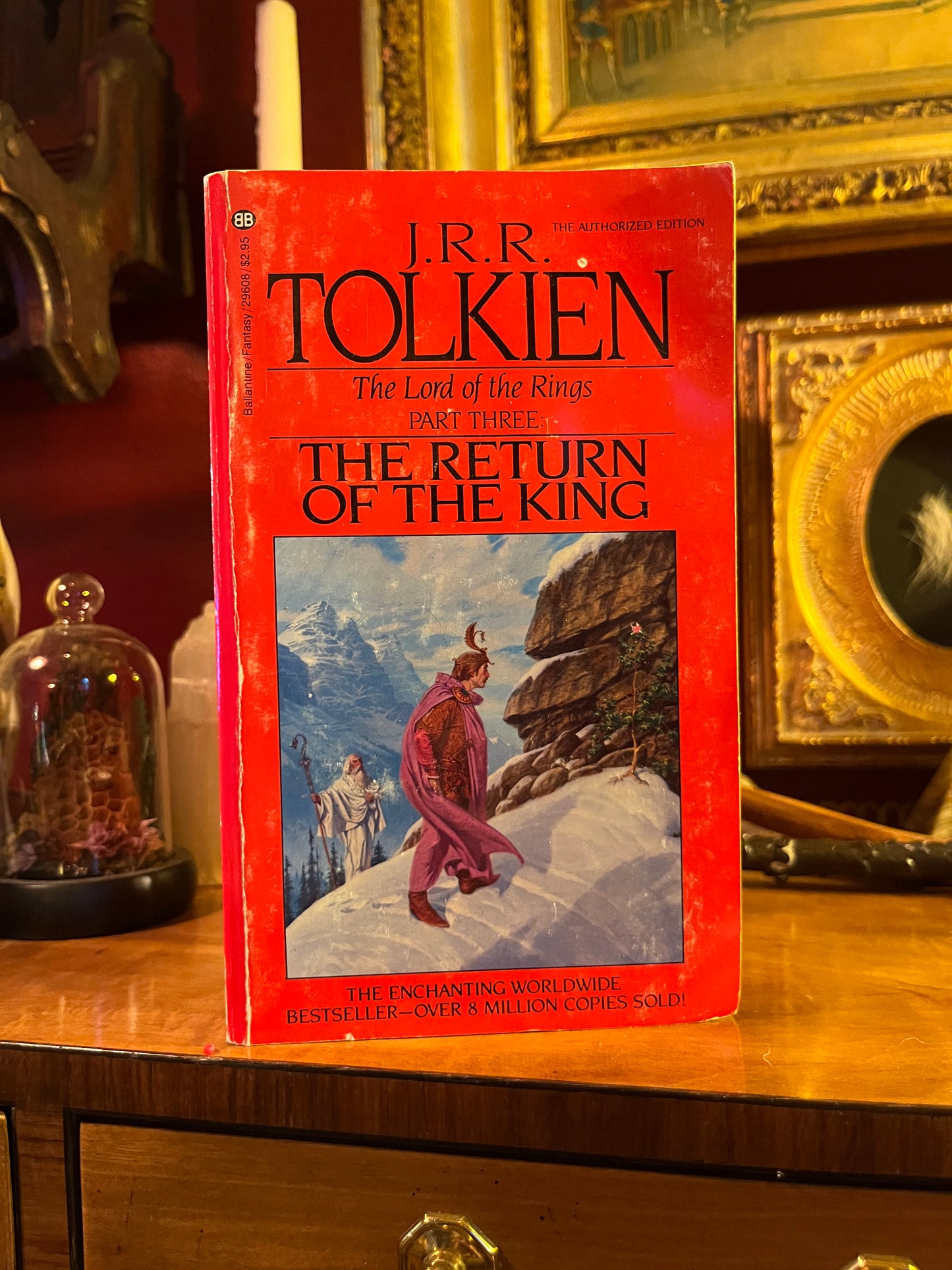 Three volume set of The Lord of the Rings by J.R.R. Tolkien - ‘Special Silver Jubilee’ Ballantine Paperback Editions