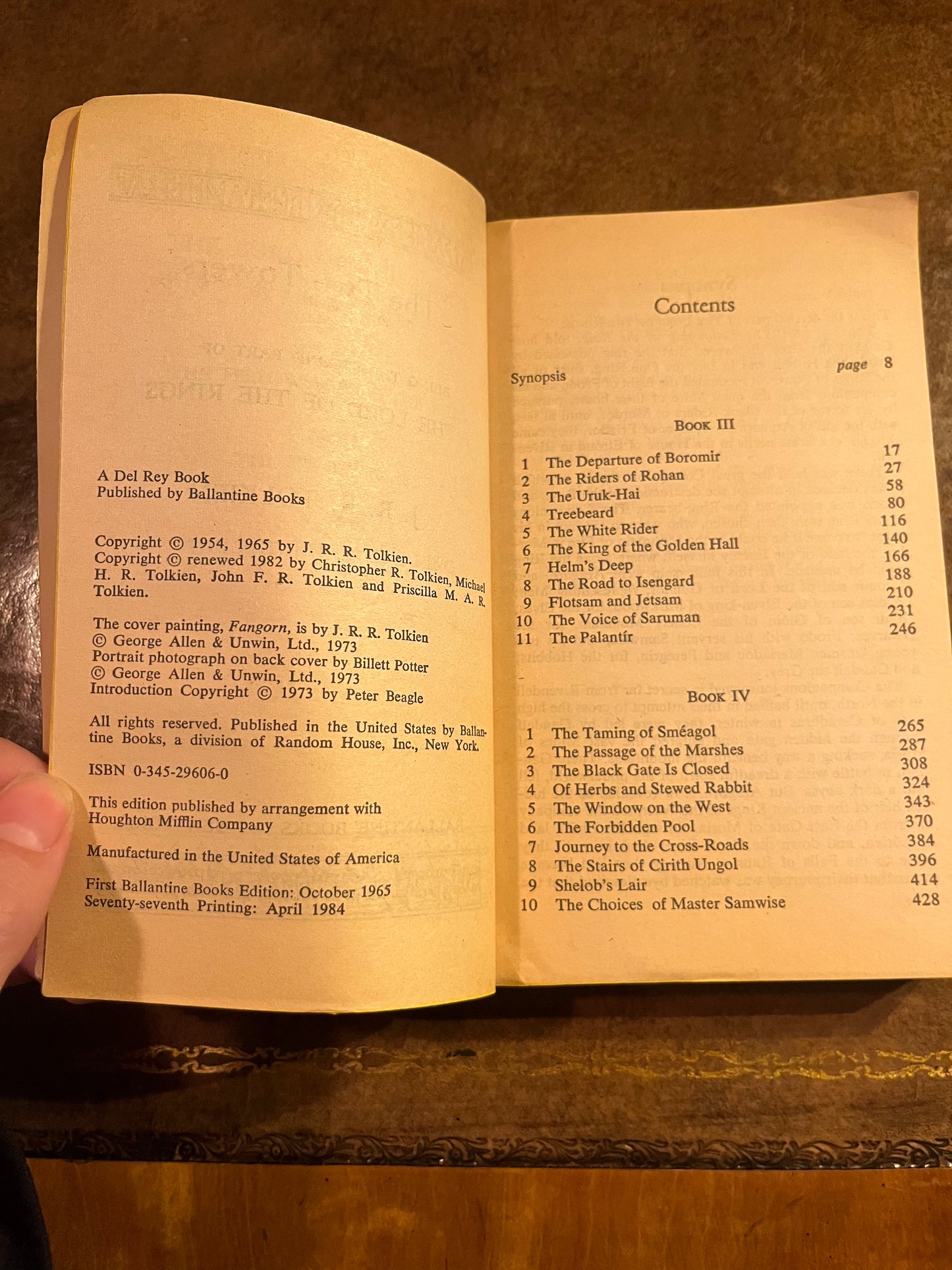 Three volume set of The Lord of the Rings by J.R.R. Tolkien - ‘Special Silver Jubilee’ Ballantine Paperback Editions