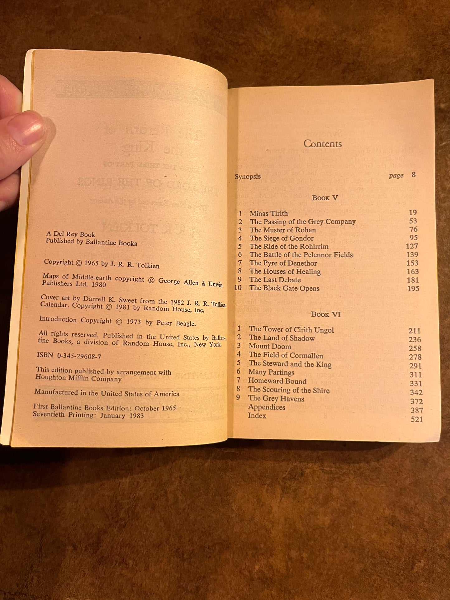 Three volume set of The Lord of the Rings by J.R.R. Tolkien - ‘Special Silver Jubilee’ Ballantine Paperback Editions