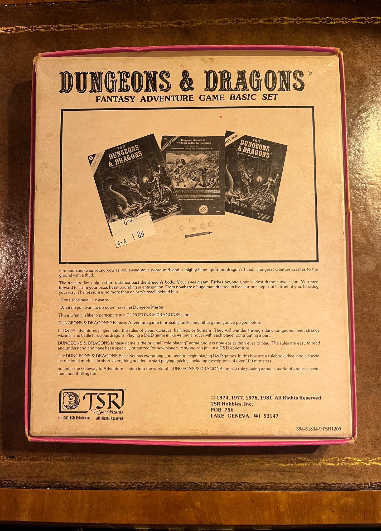 1981 Dungeons & Dragons Basic Set with Introduction Module and Dice - TSR 1011