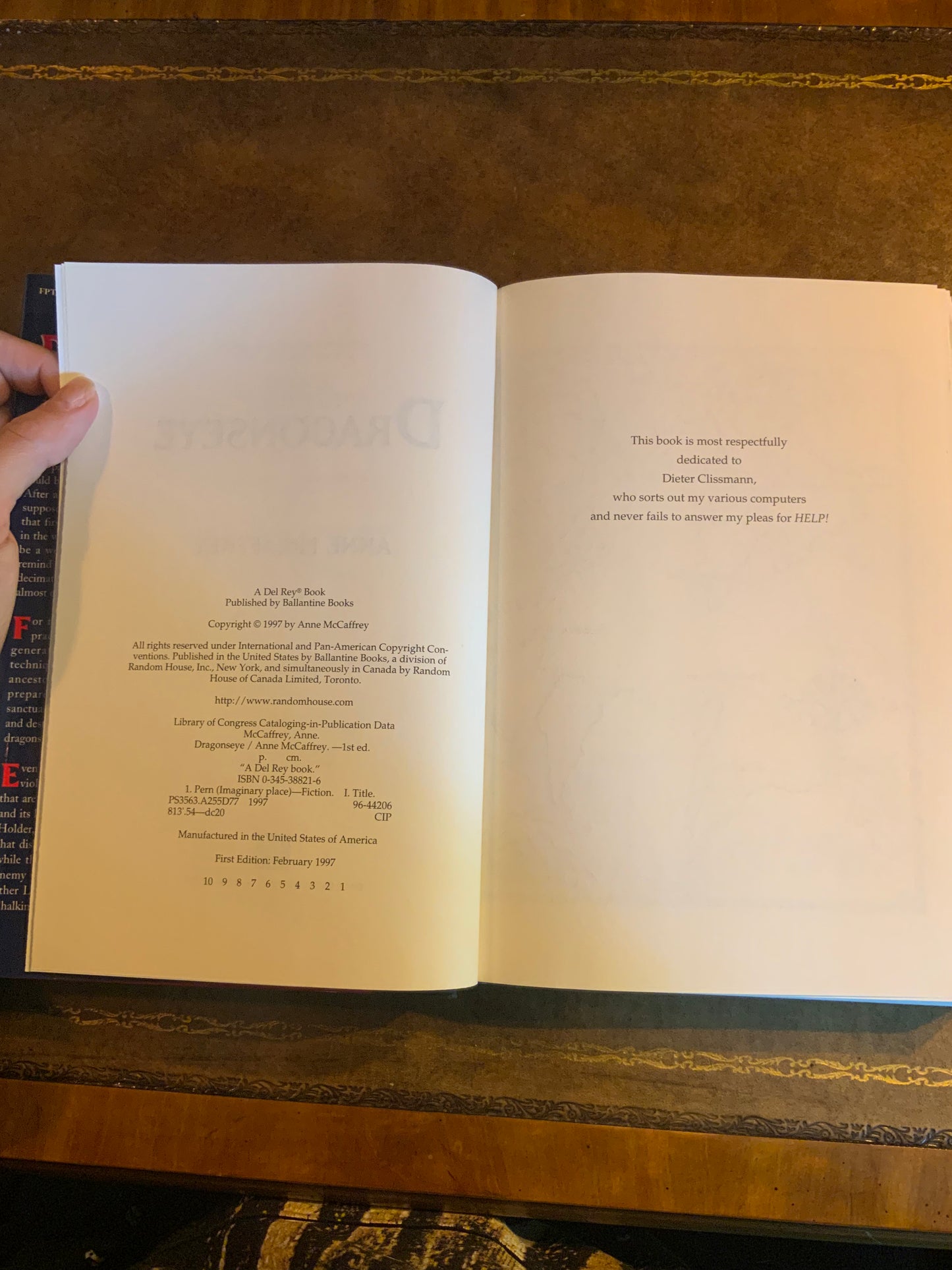 Dragonseye by Anne McCaffrey. First Edition First Printing.