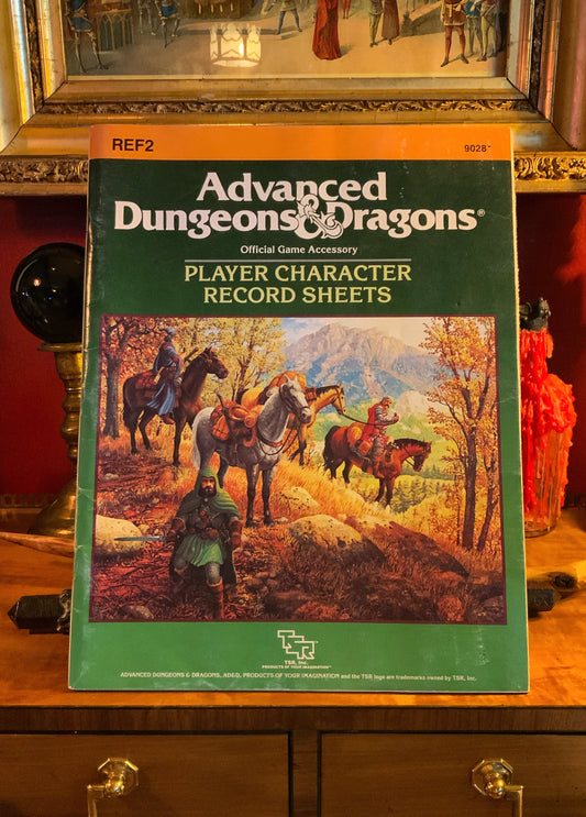 Advanced D&D Player Character Record Sheets. TSR 1986 REF2 9028