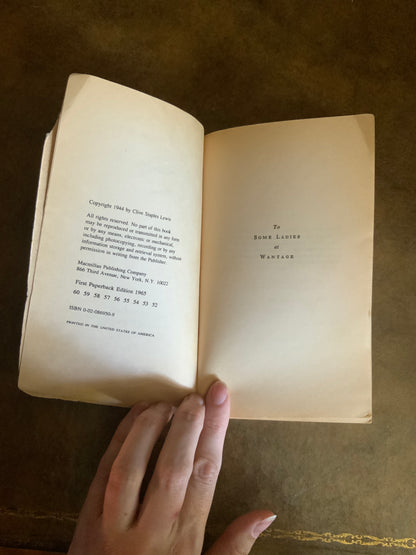 Perelandra by C.S. Lewis - Book 2 of the Space Trilogy - Paperback