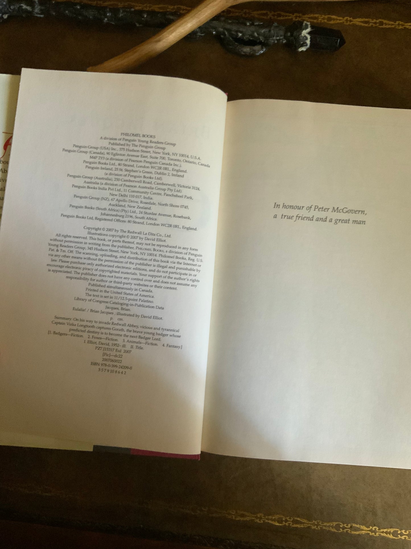 Eulalia! by Brain Jacques - A Tale from Redwall - Hardcover