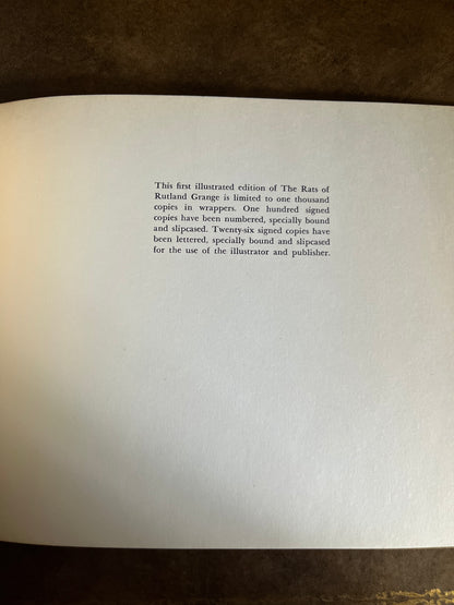 The Rats of Rutland Grange by Edmund Wilson - Illustrated and SIGNED by Edward Gorey
