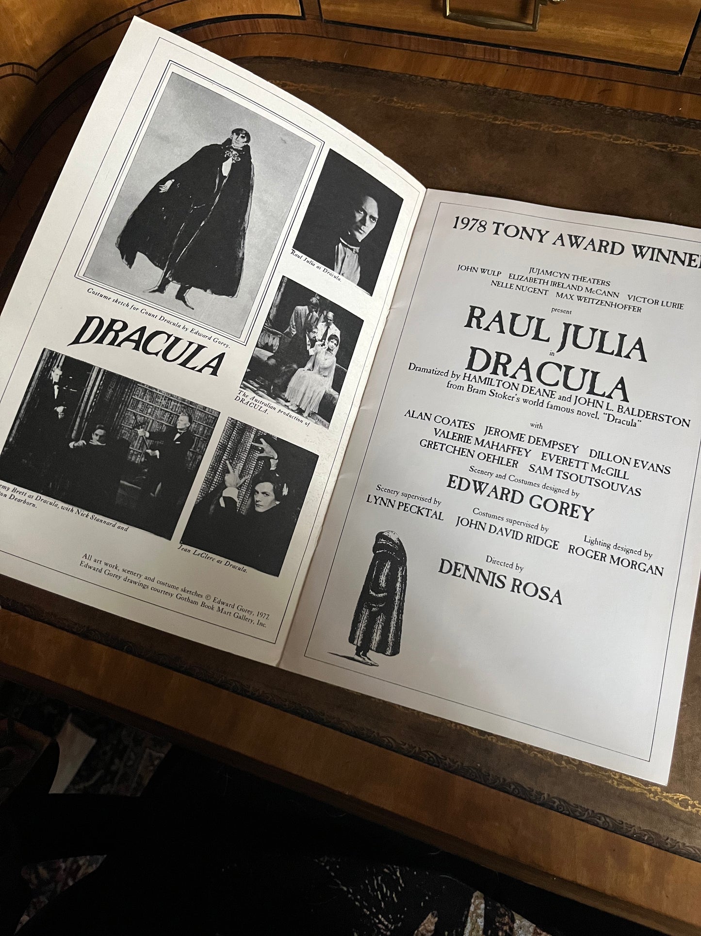 Dracula - 1978 Broadway Souvenir Program - Edward Gorey