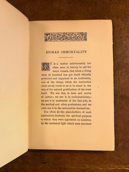 Human immortality by William James - 1898 First Edition
